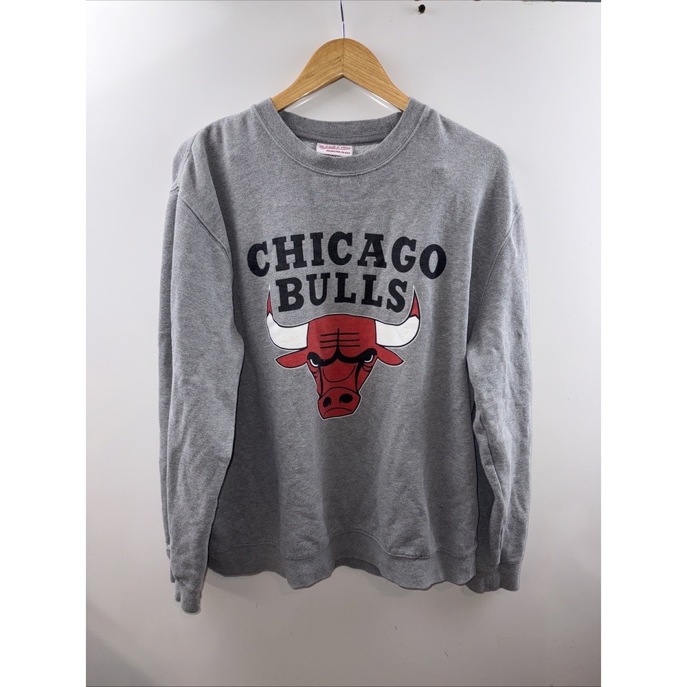 Mitchell & Ness  Chicago Bulls Crewneck Sweatshirt small Gray Womens 2XL